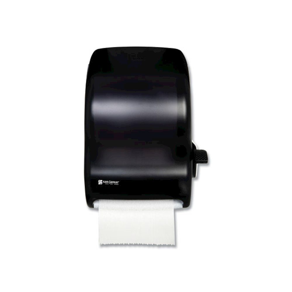 Lever Roll Towel Dispenser, Classic, 12.94 x 9.25 x 16.5, Transparent Black Pearl. Picture 1