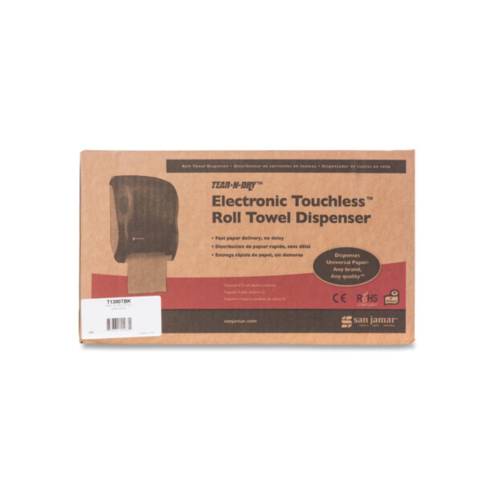 Tear-N-Dry Touchless Roll Towel Dispenser, 11.75 x 9 x 15.5, Black Pearl. Picture 5