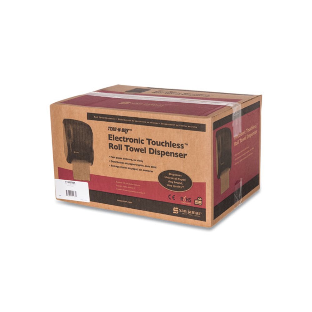 Tear-N-Dry Touchless Roll Towel Dispenser, 11.75 x 9 x 15.5, Black Pearl. Picture 6