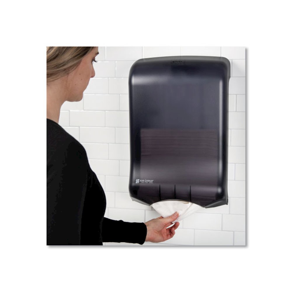 Large Capacity Ultrafold Multifold/C-Fold Towel Dispenser, Classic, 11.75 x 6.25 x 18, Black Pearl. Picture 5