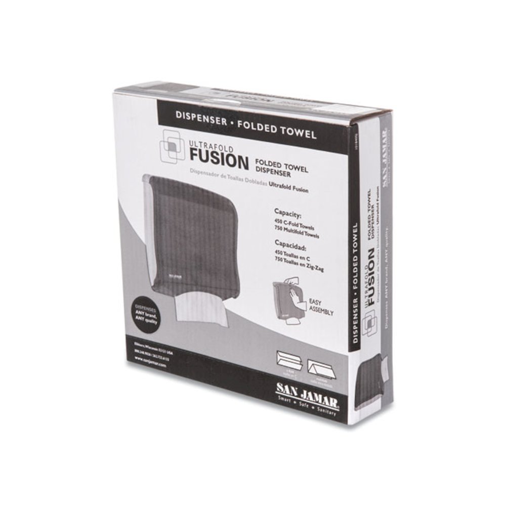 Ultrafold Fusion C-Fold and Multifold Towel Dispenser, 11.5 x 5.5 x 11.5, Black. Picture 7