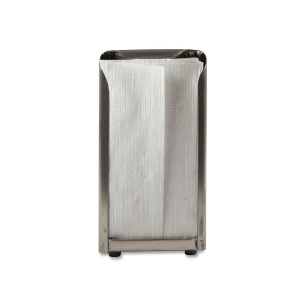 Tabletop Napkin Dispenser, Tall Fold, 3.75 x 4 x 7.5, Chrome. Picture 1