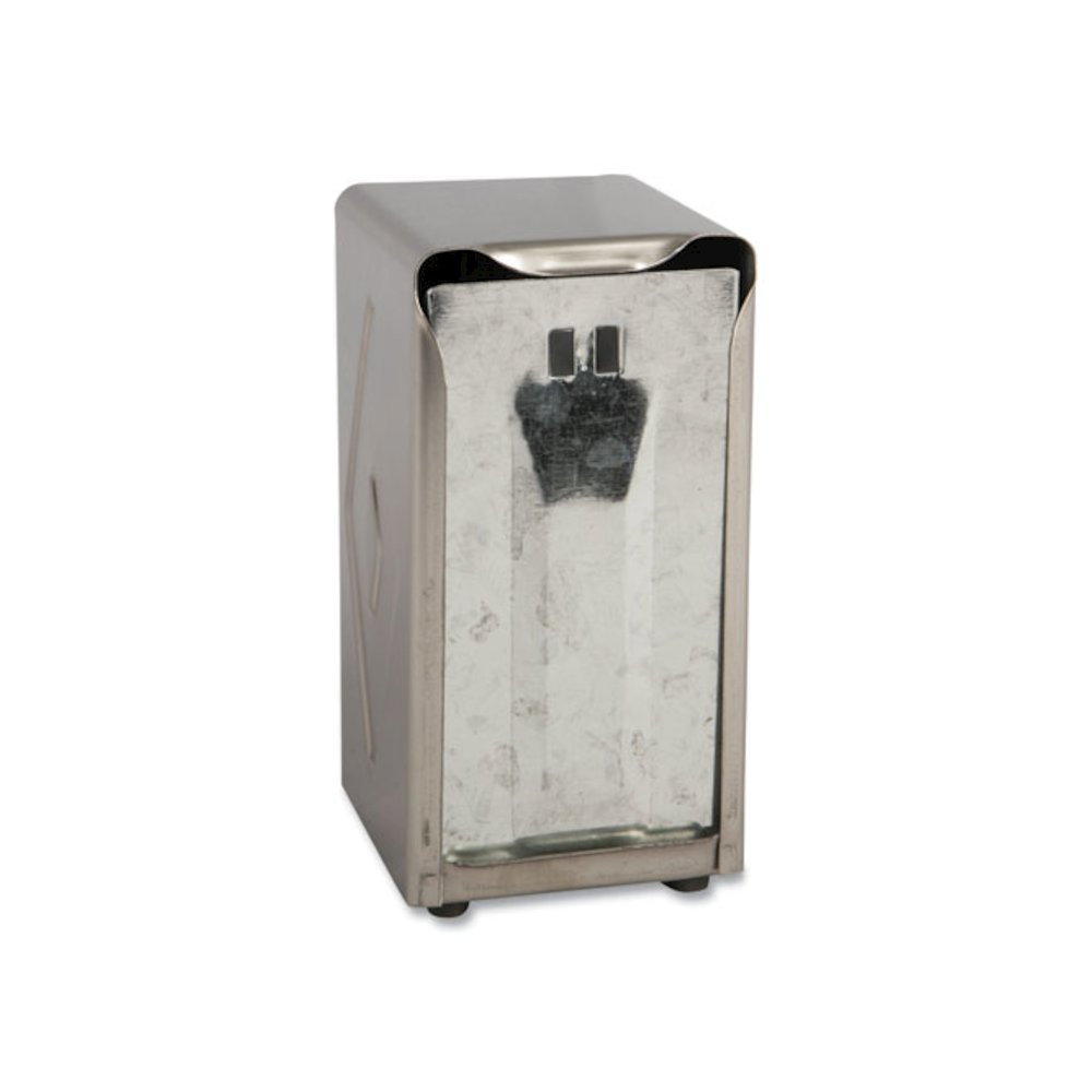 Tabletop Napkin Dispenser, Tall Fold, 3.75 x 4 x 7.5, Chrome. Picture 2