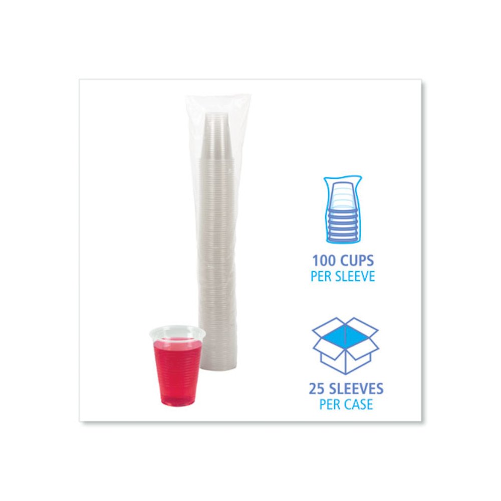 Translucent Plastic Cold Cups, 9 oz, 100/Sleeve, 25 Sleeves/Carton. Picture 4