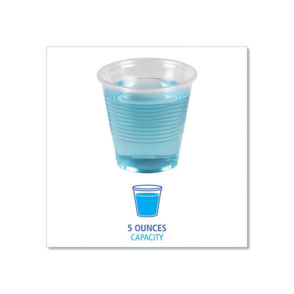 Translucent Plastic Cold Cups, 5 oz, 100/Sleeve, 25 Sleeves/Carton. Picture 2