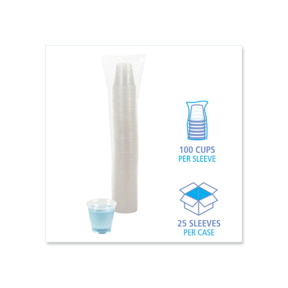 Translucent Plastic Cold Cups, 5 oz, 100/Sleeve, 25 Sleeves/Carton. Picture 4