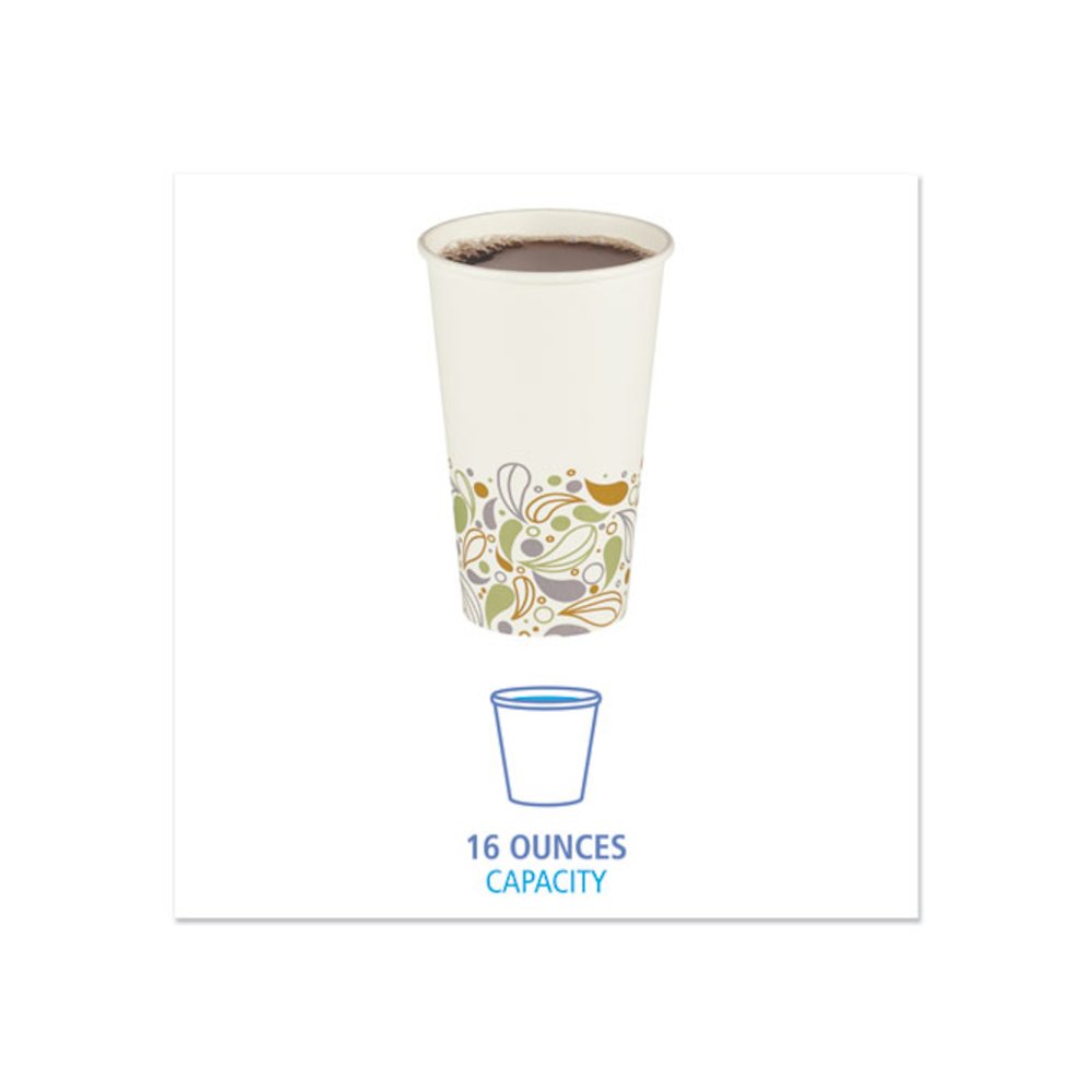 Deerfield Printed Paper Hot Cups, 16 oz, 50/Sleeve, 20 Sleeves/Carton. Picture 3