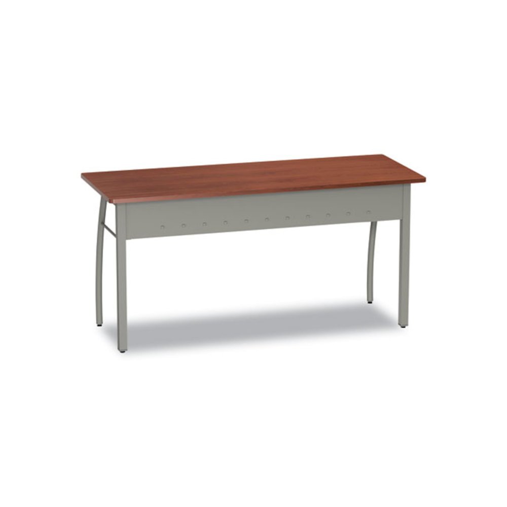 Trento Line Rectangular Desk, 59.13" x 23.63" x 29.5", Cherry. Picture 3