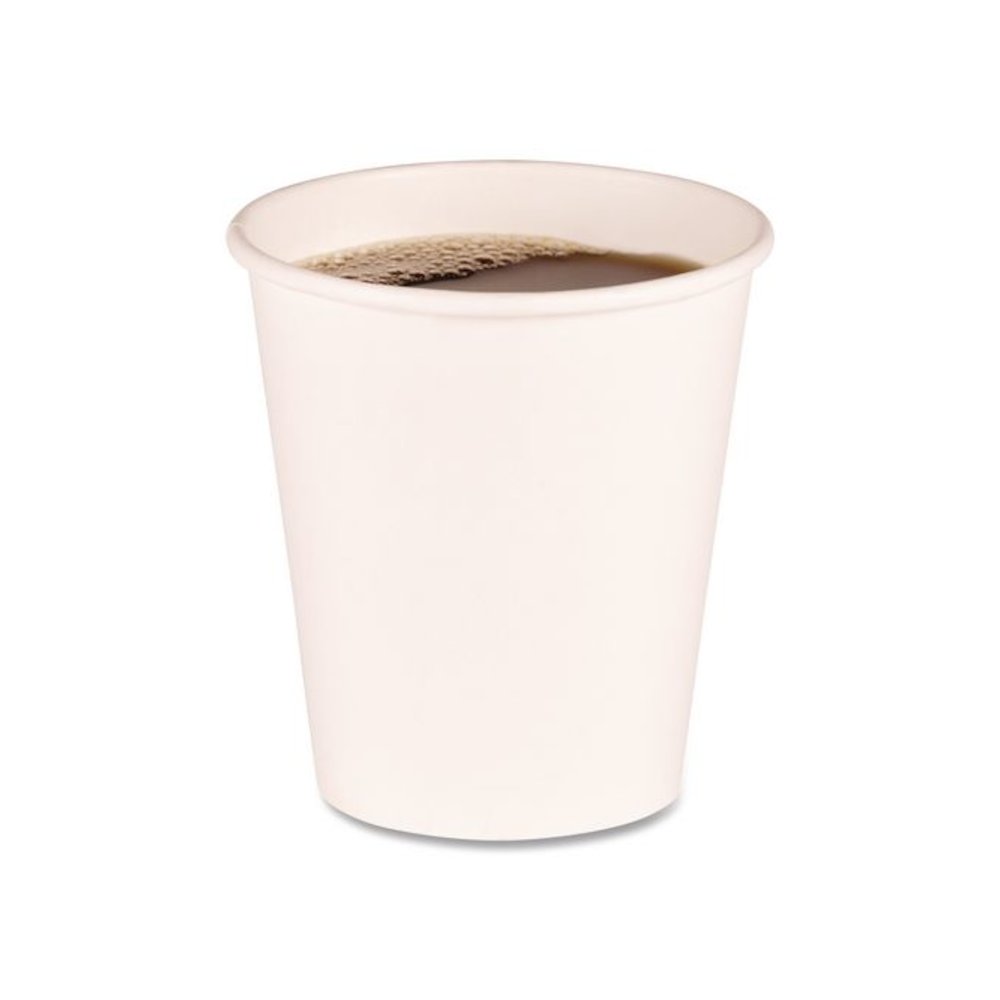 Paper Hot Cups, 10 oz, White, 50/Sleeve, 20 Sleeves/Carton. Picture 4