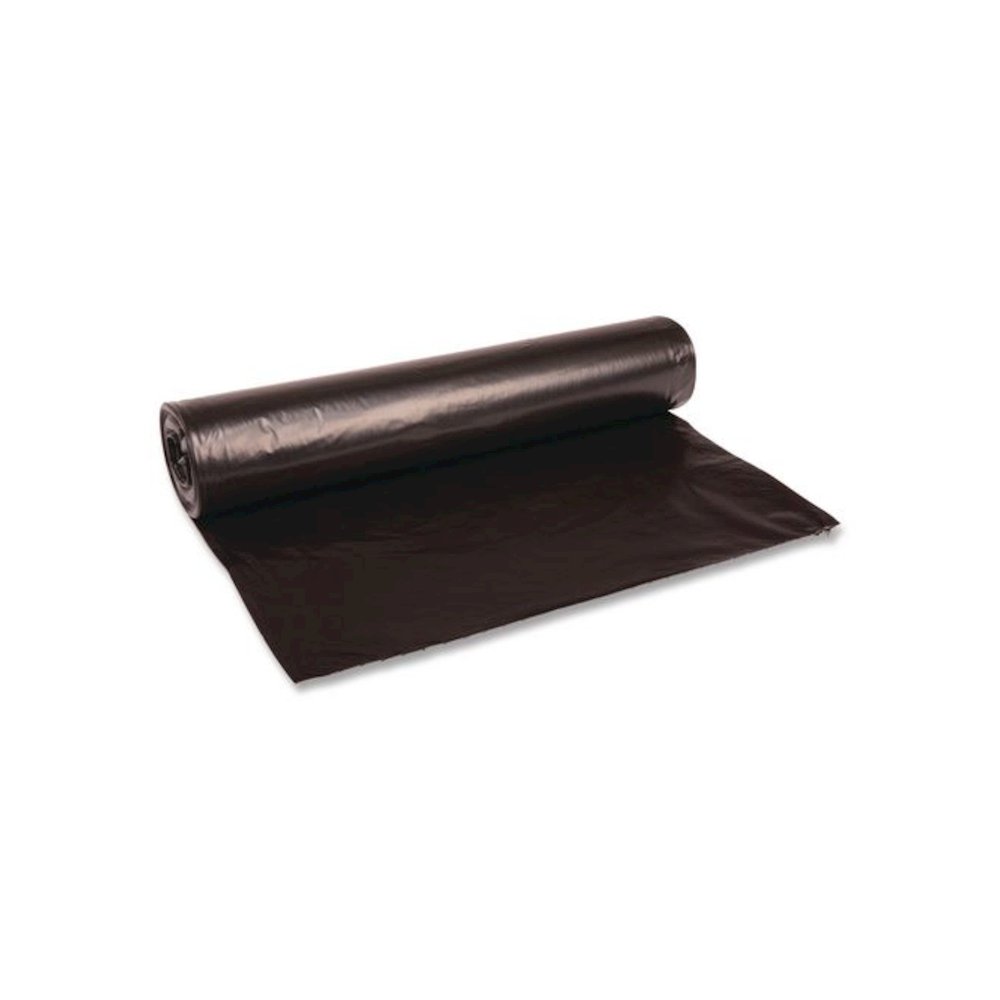 Recycled Low-Density Polyethylene Can Liners, 45 gal, 1.2 mil, 40" x 46", Black, Perforated, 10 Bags/Roll, 10 Rolls/Carton. Picture 2