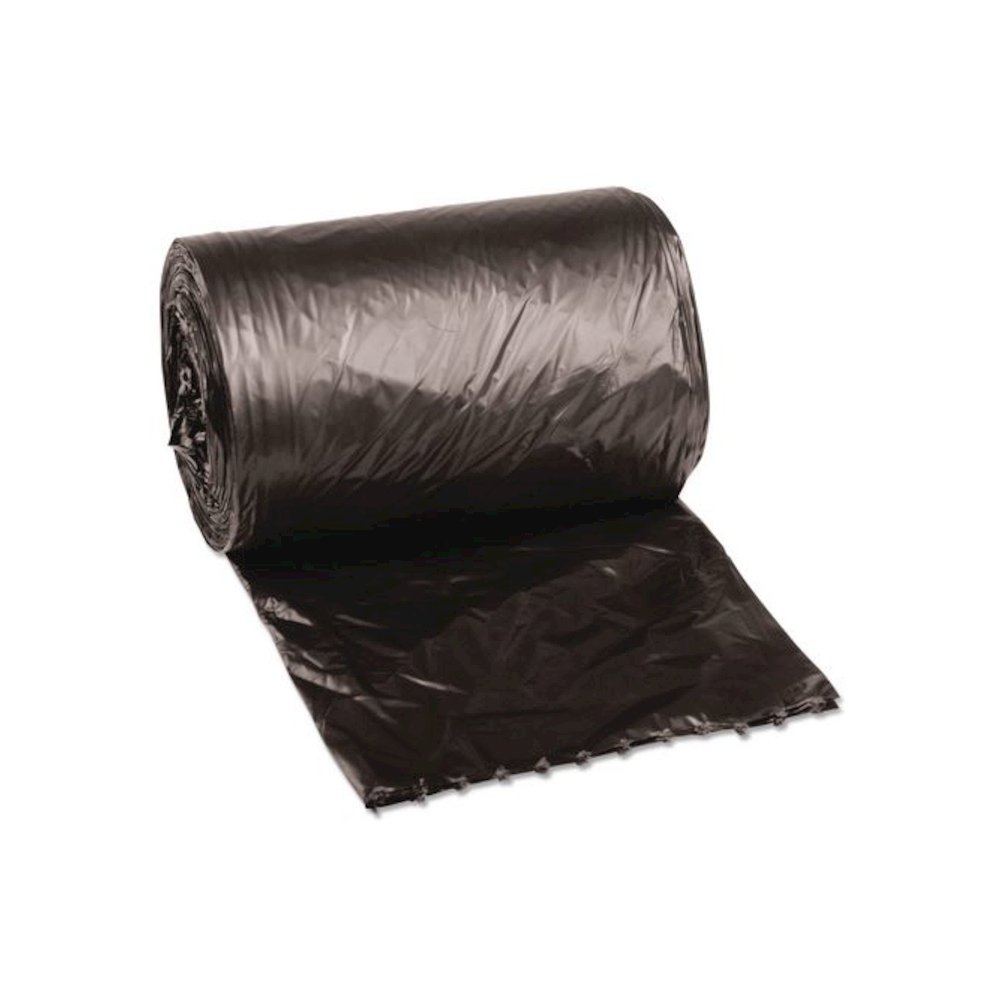 Low-Density Waste Can Liners, 4 gal, 0.35 mil, 17" x 17", Black, Perforated Roll, 50 Bags/Roll, 20 Rolls/Carton. Picture 5