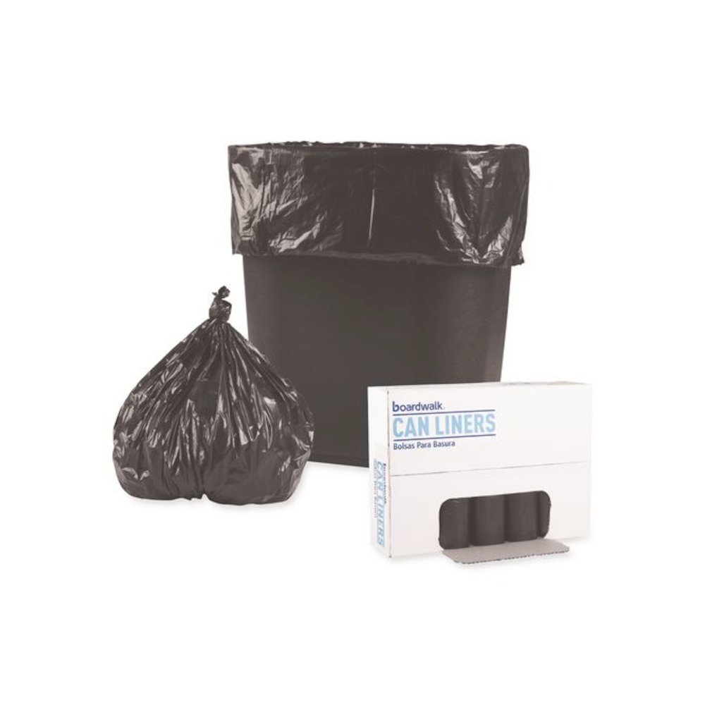 Low-Density Waste Can Liners, 4 gal, 0.35 mil, 17" x 17", Black, Perforated Roll, 50 Bags/Roll, 20 Rolls/Carton. Picture 4