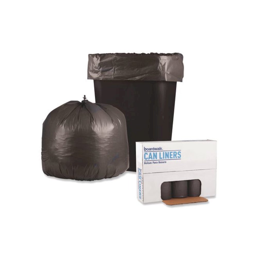 Low-Density Waste Can Liners, 30 gal, 0.95 mil, 30" x 36", Gray, Perforated Roll, 25 Bags/Roll, 4 Rolls/Carton. Picture 4