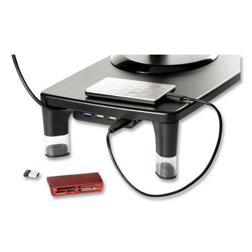 Monitor Stand MS100B, 21.6 x 9.4 x 2.7 to 3.9, Black/Clear, Supports 33 lb. Picture 5