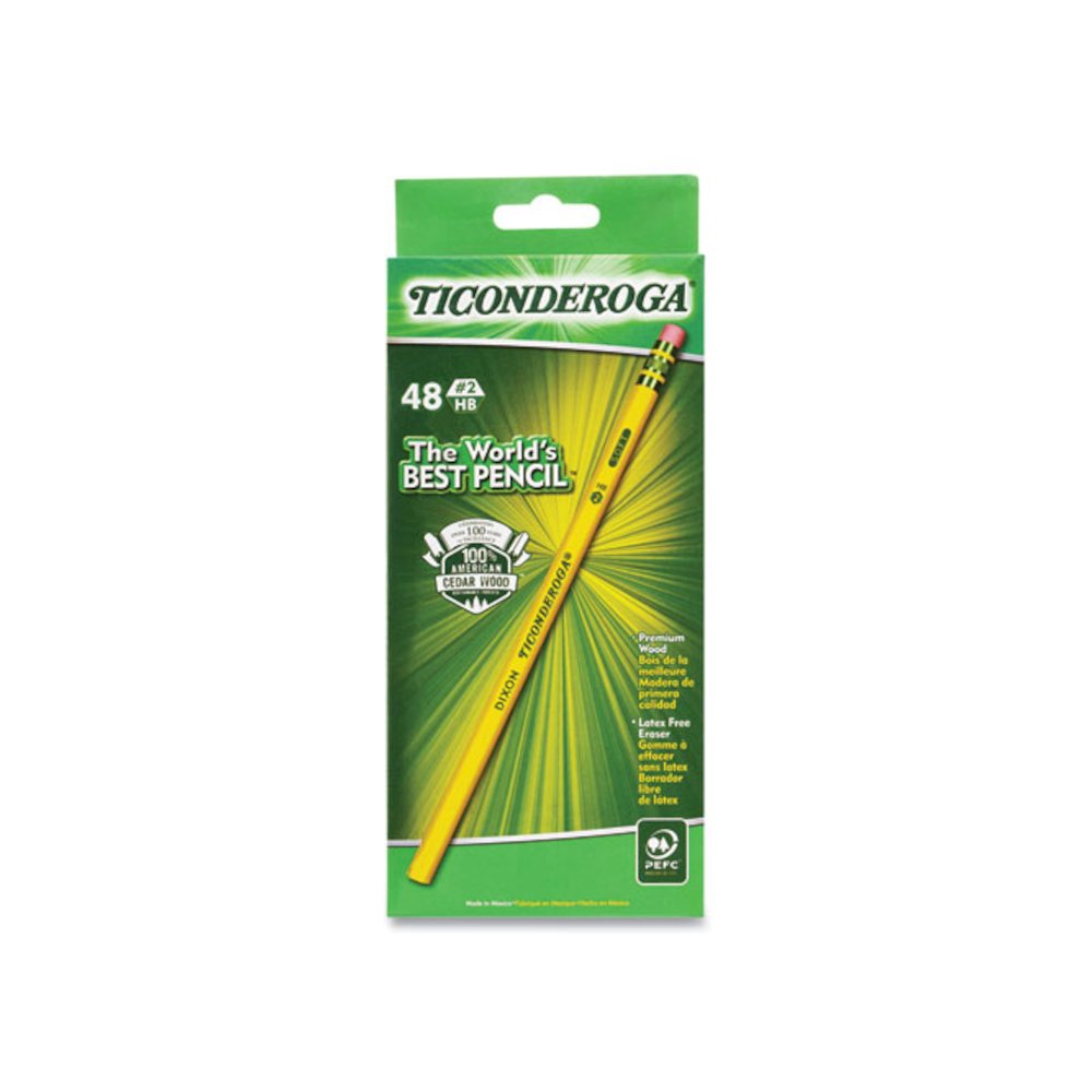 Pencils, HB (#2), Black Lead, Yellow Barrel, 48/Pack. Picture 1