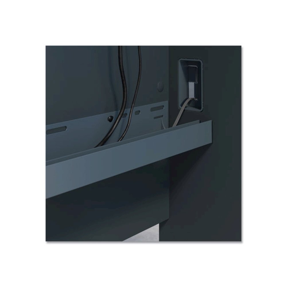 Enterprise Collection Double Pedestal Desk, 70.13" x 28.63" x 29.75", Harvest Cherry, (Box 2 of 2). Picture 5