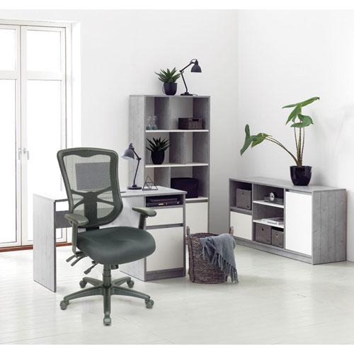 Alera Elusion Series Mesh High-Back Multifunction Chair, Supports Up to 275 lb, 17.2" to 20.6" Seat Height, Black. Picture 3