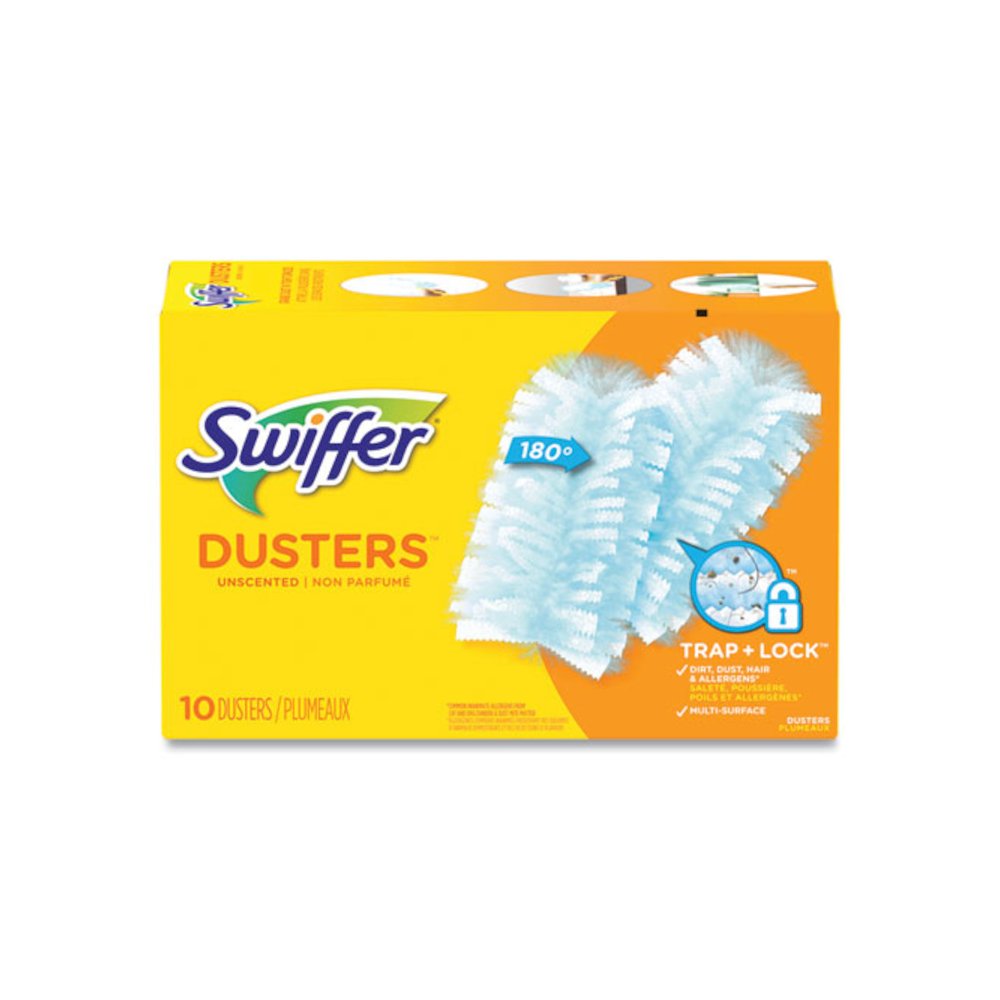 Dusters Refill, Dust Lock Fiber, Unscented, Light Blue, 10/Box, 4 Box/Carton. Picture 2