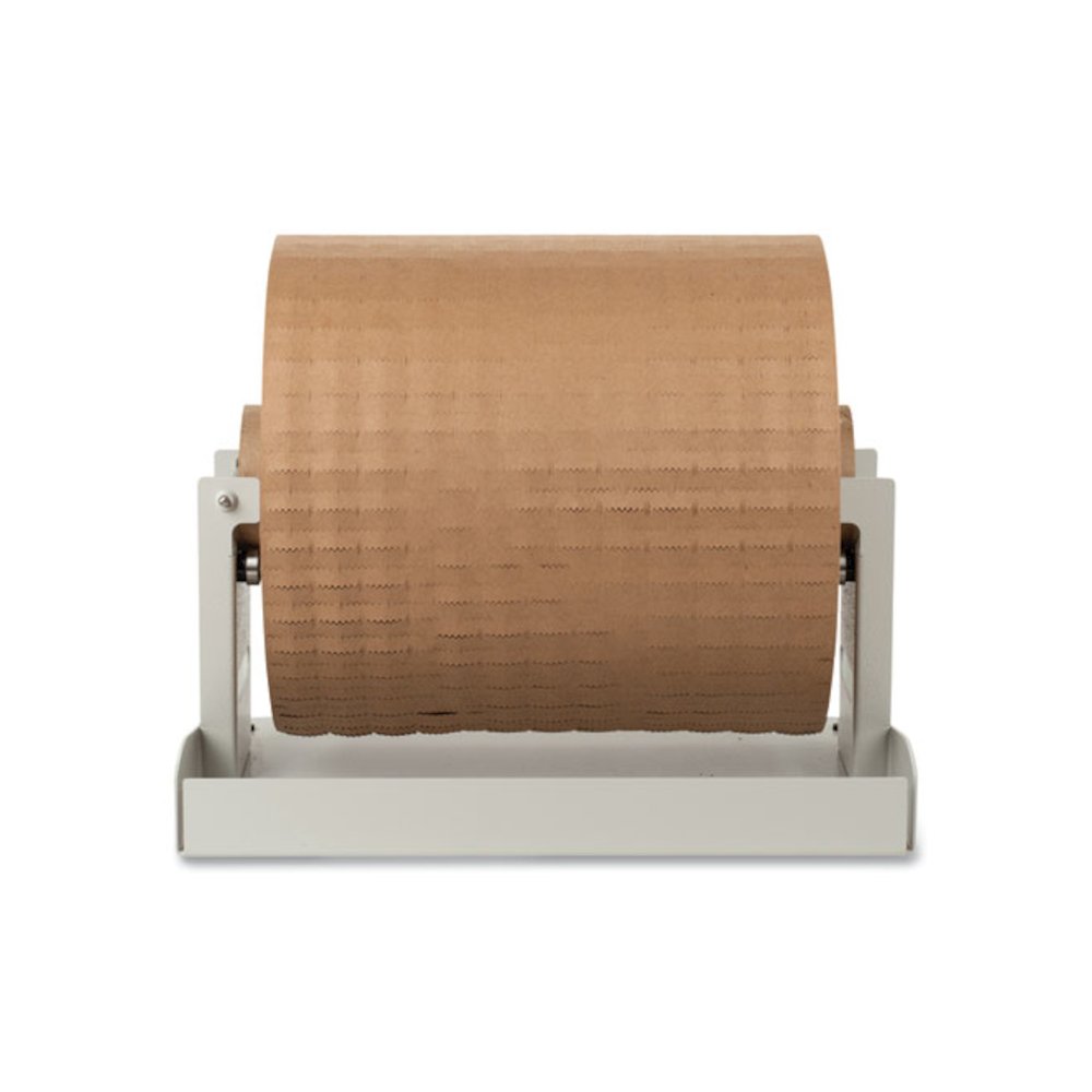 Cushion Lock Protective Wrap Dispenser, For Up to 16" Diameter x 12" Wide Rolls, Steel, Beige. Picture 2