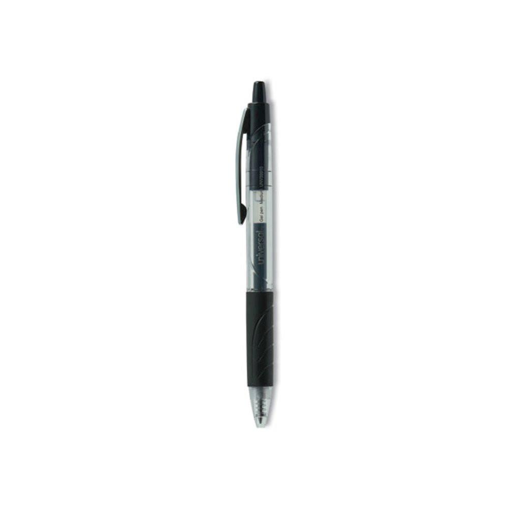 Comfort Grip Gel Pen, Retractable, Medium 0.7 mm, Black Ink, Clear/Black Barrel, 36/Pack. Picture 1