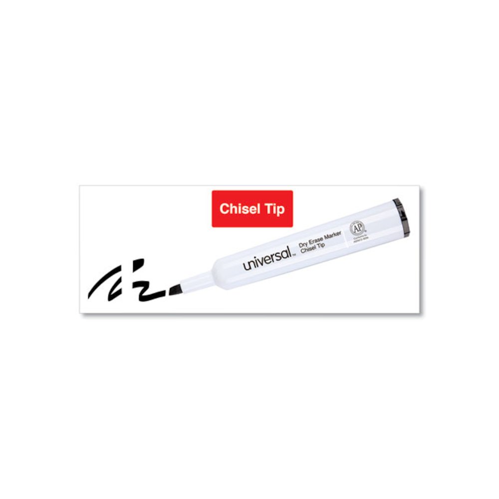 Dry Erase Marker, Broad Chisel Tip, Black, Dozen. Picture 4