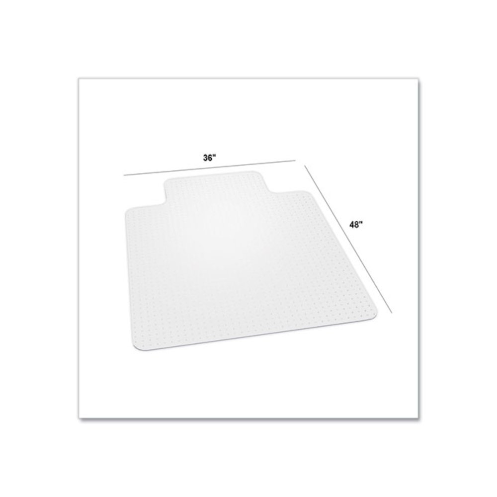 EverLife Chair Mats for Medium Pile Carpet With Lip, 36 x 48, Clear. Picture 7