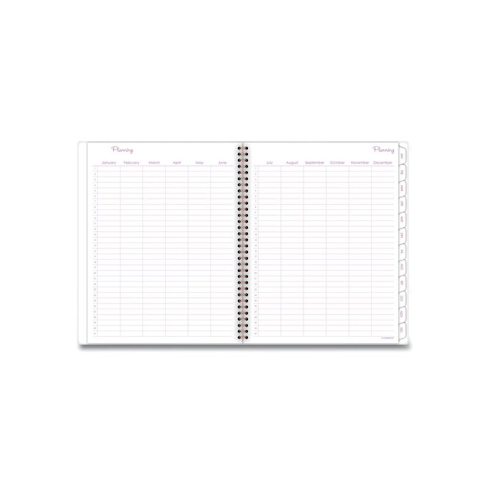 Mina Weekly/Monthly Planner, Floral Artwork, 11 x 8.5, White/Violet/Peach Cover, 12-Month (Jan to Dec): 2026. Picture 8
