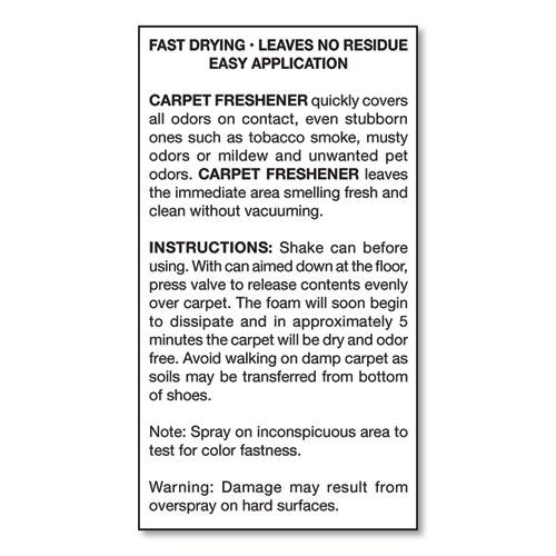 No-Vacuum Carpet Freshener, Fresh Scent, 14 oz Aerosol Spray, 12/Carton. Picture 3