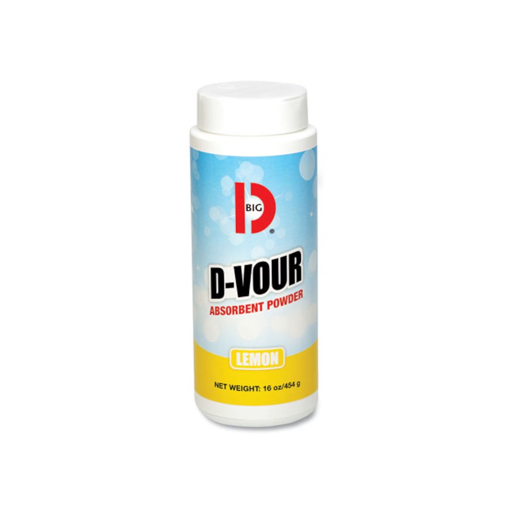 D-Vour Absorbent Powder, Lemon, 16 oz Canister, 6/Carton. Picture 1