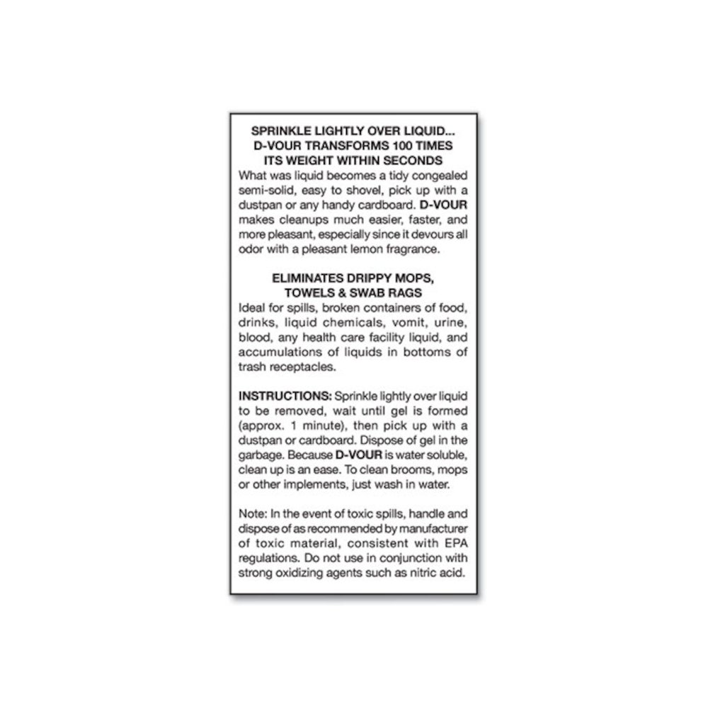 D-Vour Absorbent Powder, Lemon, 16 oz Canister, 6/Carton. Picture 3