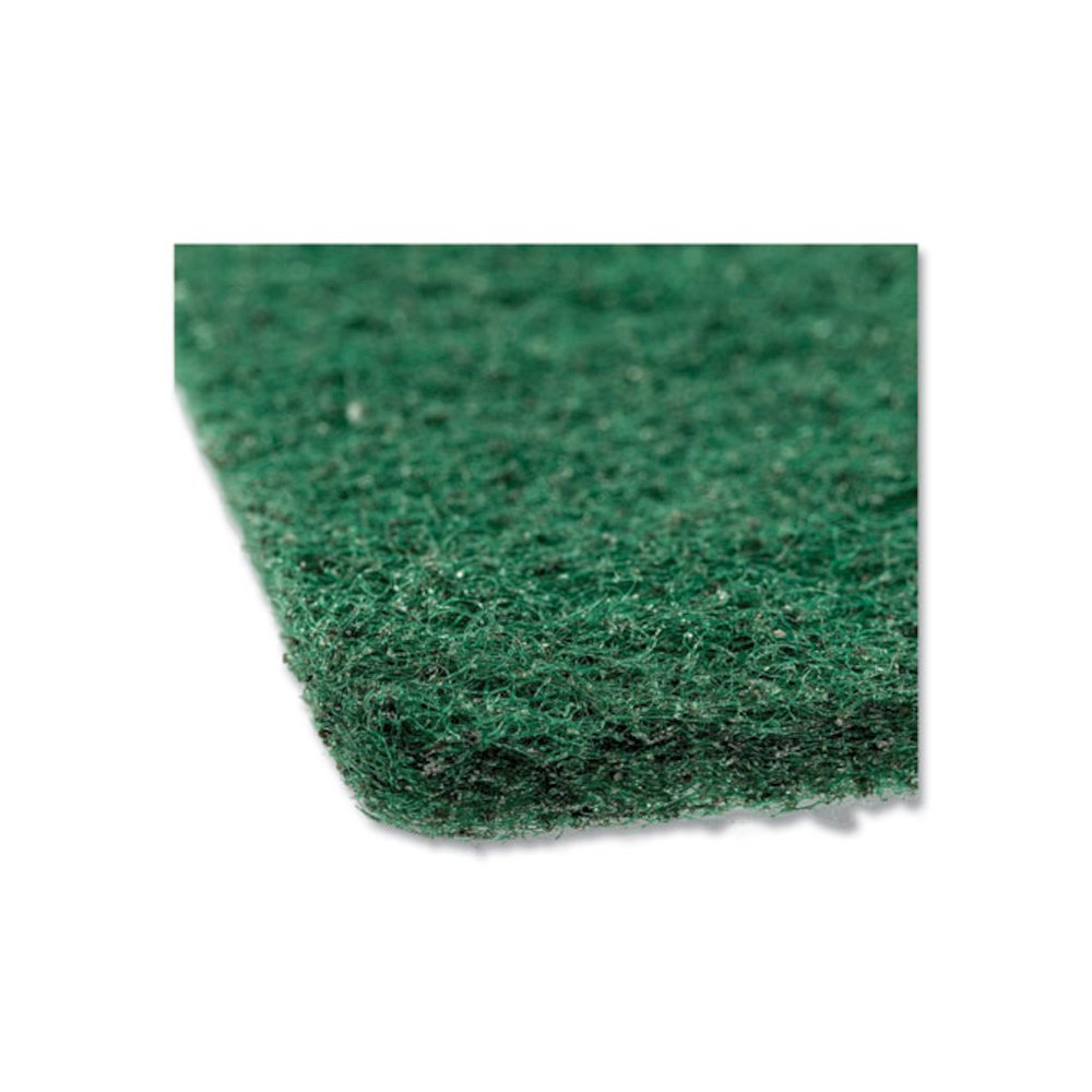 Medium-Duty Scouring Pad, 6 x 9, Green, 10 Pads/Pack, 6 Packs/Carton. Picture 3