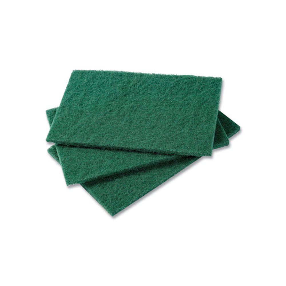 Medium-Duty Scouring Pad, 6 x 9, Green, 10 Pads/Pack, 6 Packs/Carton. Picture 2