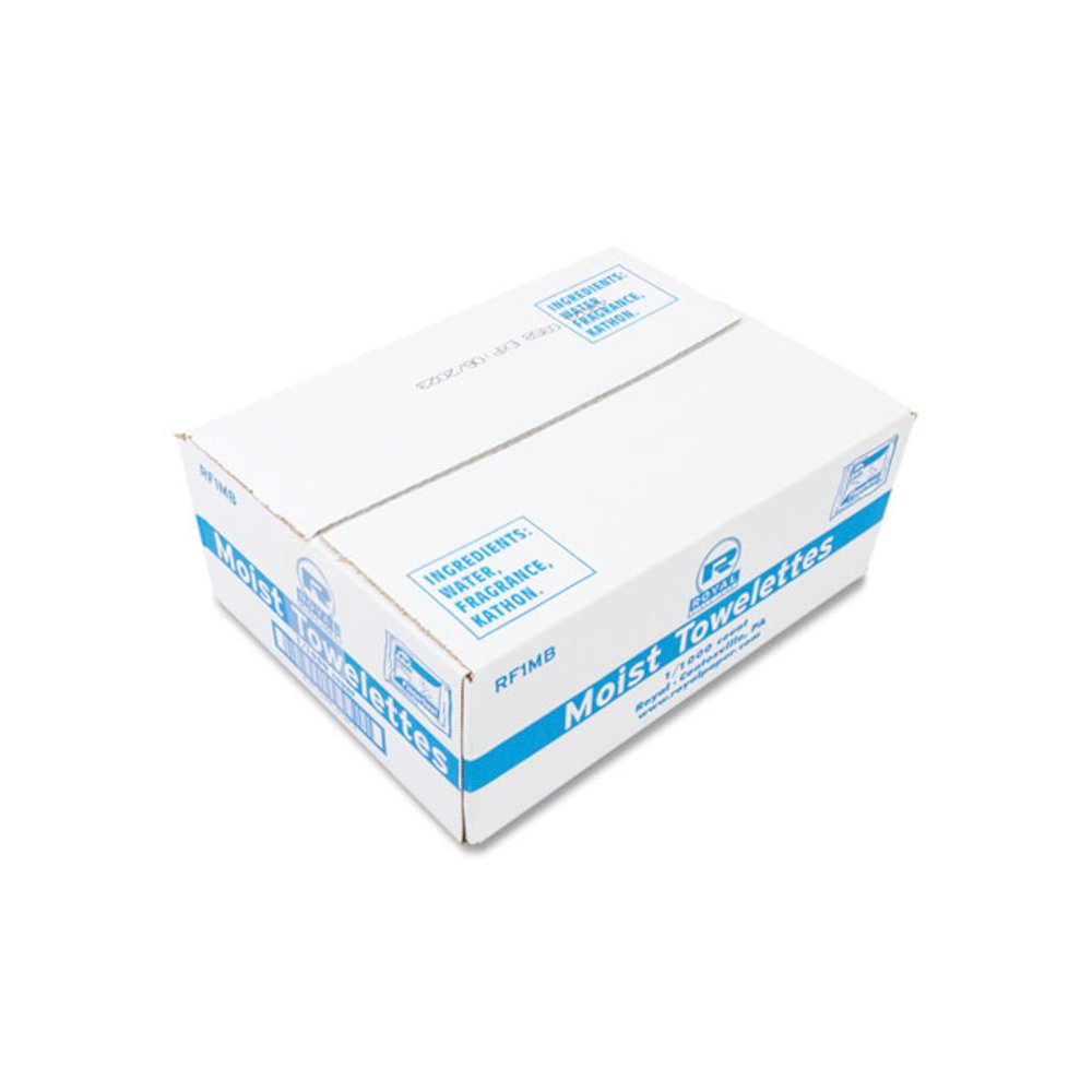 Moist Towelettes, Individually Wrapped, 4 x 6, Lemon Scent, White, 1,000/Carton. Picture 2