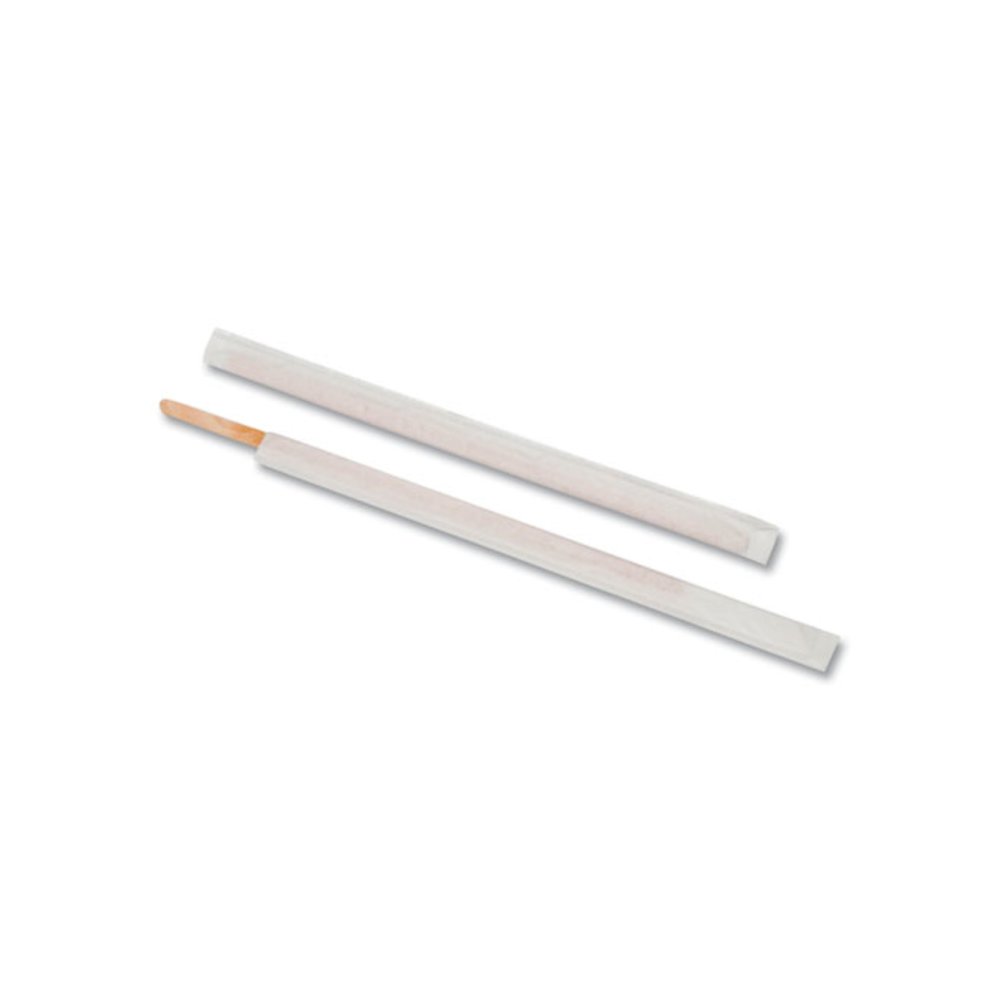 Wood Stir Sticks, 7.5", Wrapped, 5,000/Carton. Picture 3
