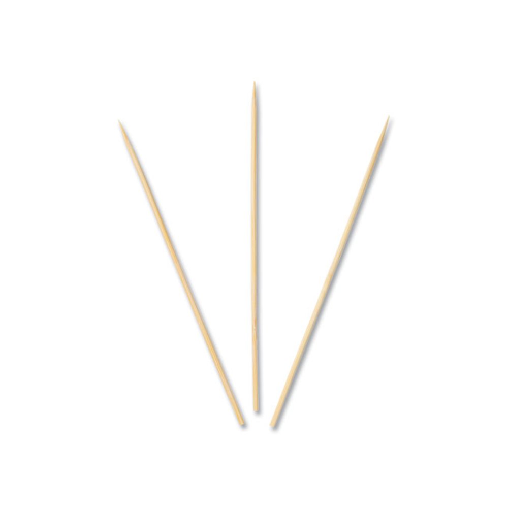 Bamboo Skewers, Paper, 6", Natural, 100/Pack. Picture 3
