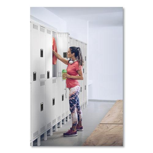Double Tier Locker with Legs, Triple Stack, 36w x 18d x 78h, Medium Gray. Picture 2