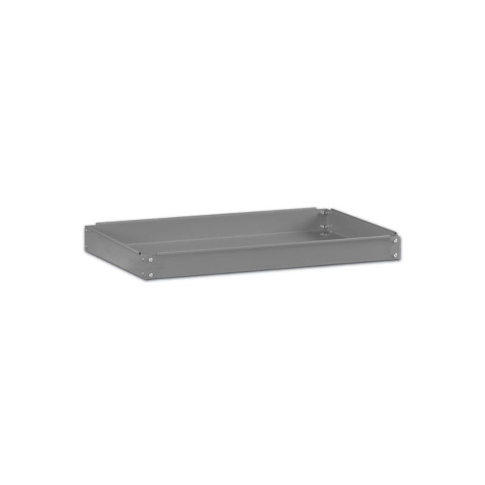 Two-Shelf Metal Cart, Metal, 2 Shelves, 500 lb Capacity, 24" x 36" x 32", Gray. Picture 3