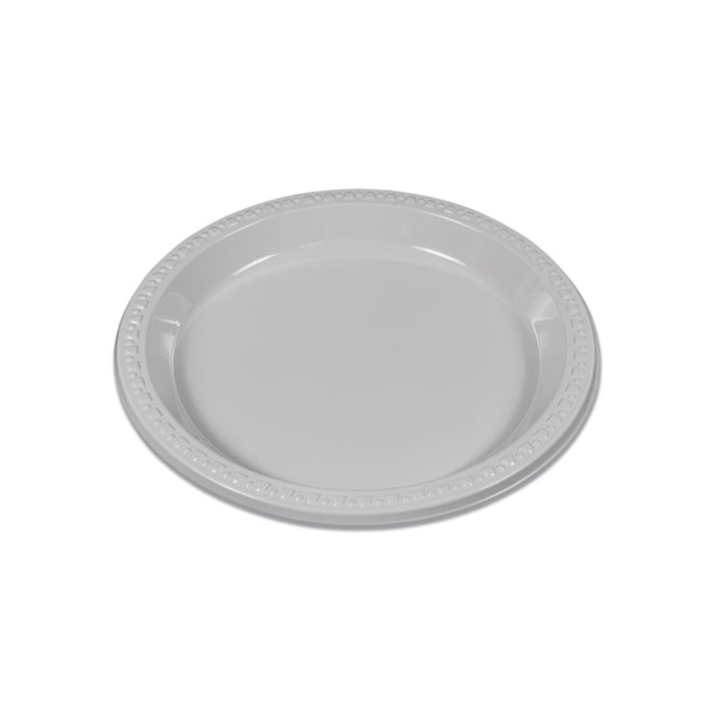 Plastic Dinnerware, Plates, 9" dia, White, 500/Carton. Picture 4