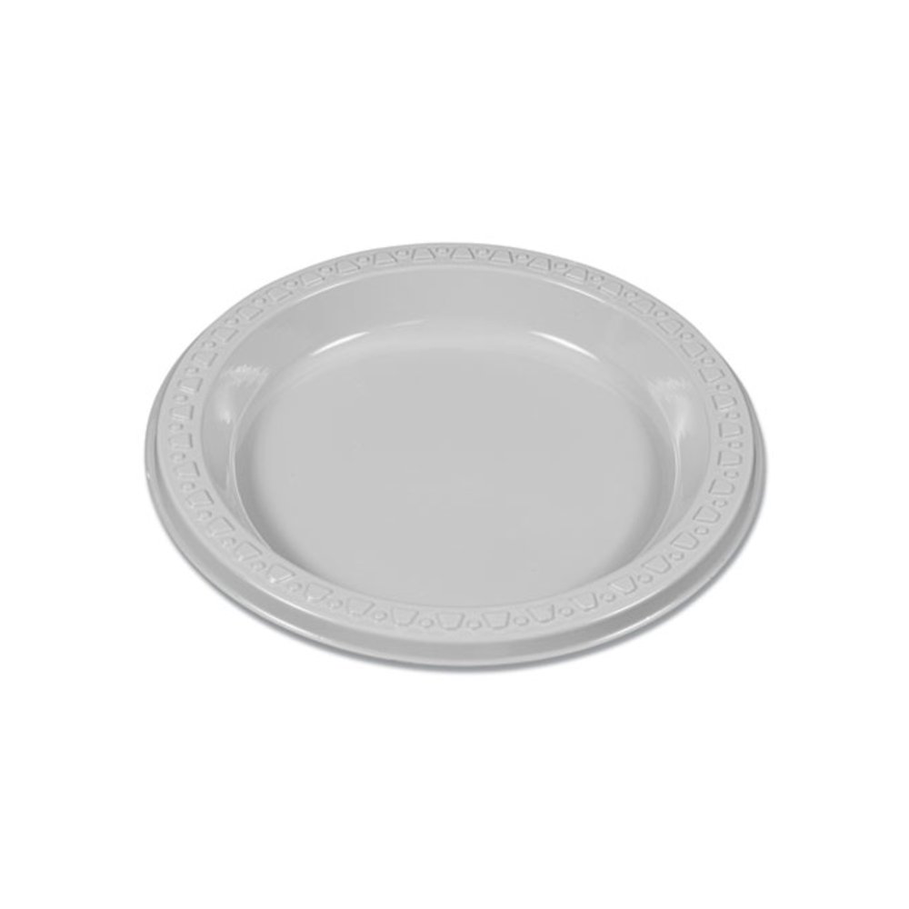 Plastic Dinnerware, Plates, 6" dia, White, 125/Pack. Picture 4