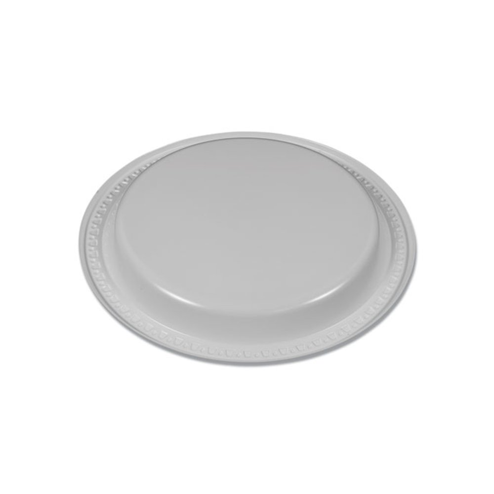 Plastic Dinnerware, Plates, 7" dia, White, 125/Pack. Picture 5