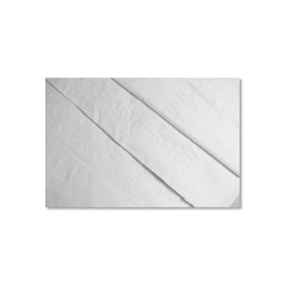 Table Set Poly Tissue Table Cover, 54" x 108", White, 6/Pack. Picture 6