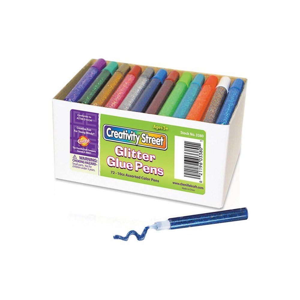 GLITTER GLUE PENS 72 ASSD CLASSPACK. Picture 1