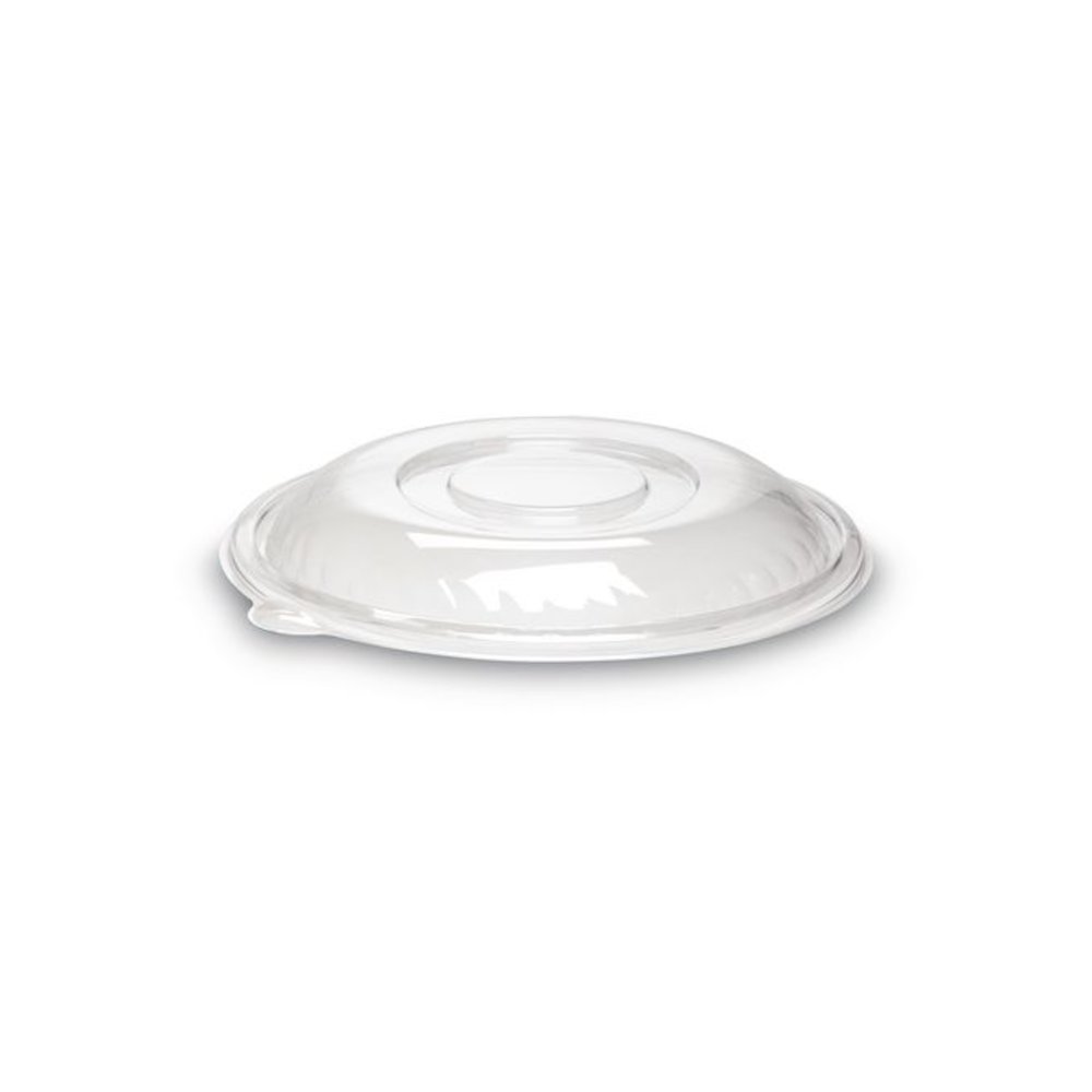 Caterline Pack n' Serve Plastic Lids, Dome Lid, 12" Diameter x 1.5" h, Clear, 25/Carton. Picture 4