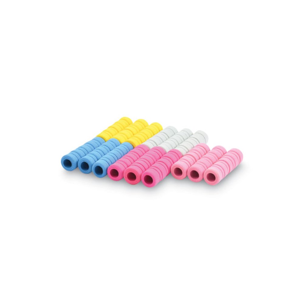 Ribbed Pencil Cushions, 1.75" Long, Assorted Colors, 50/Box. Picture 2