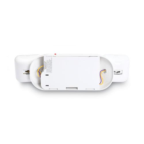 Swivel Head Twin Beam Emergency Lighting Unit, 12.75w x 4d x 5.5"h, White. Picture 2