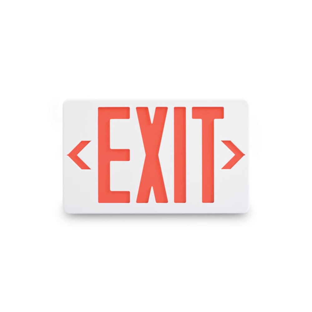 LED Exit Sign, Polycarbonate, 12.25 x 2.5 x 8.75, White. Picture 2