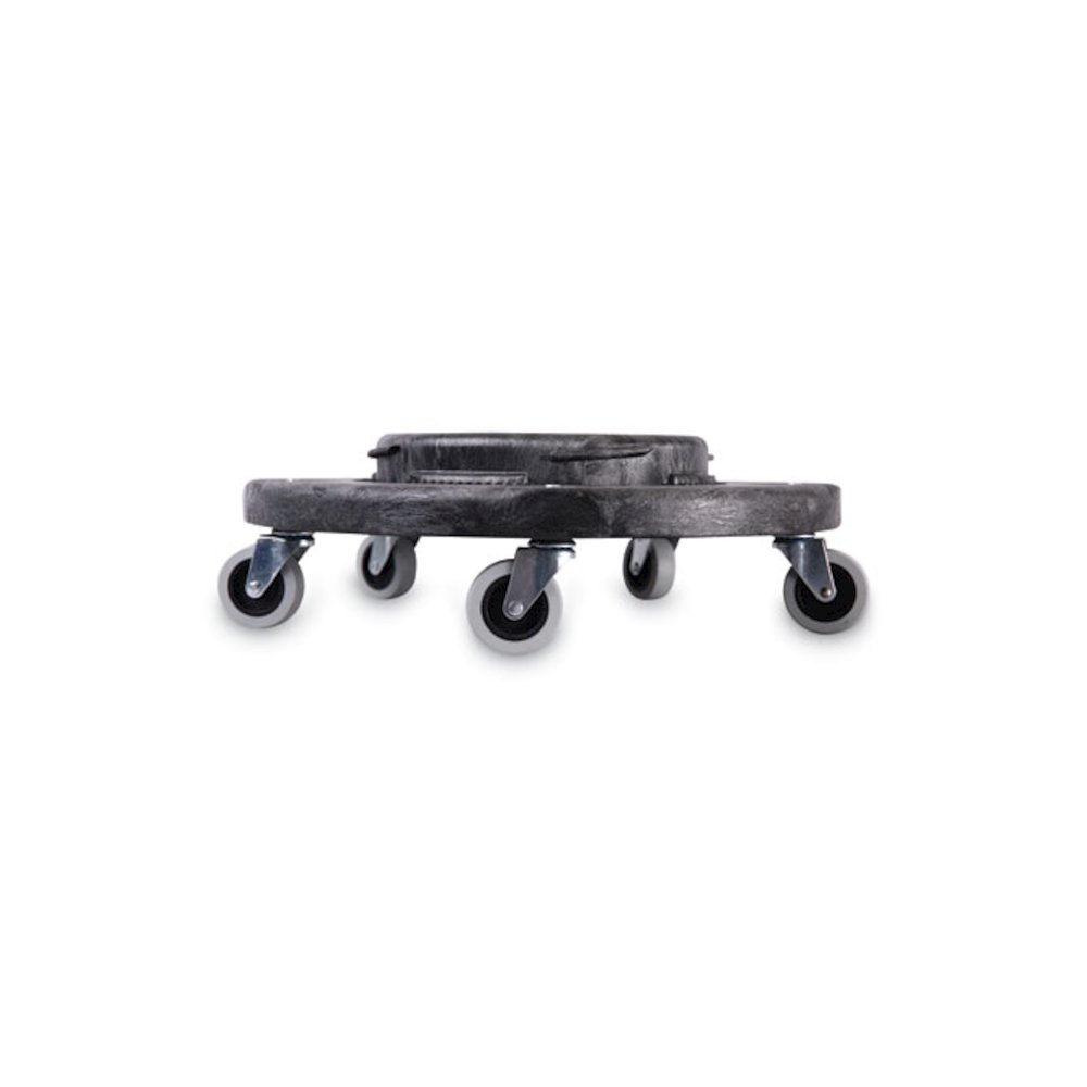 Refuse Container Utility Dolly, 300 lb Capacity, 18.25" Diameter, Gray. Picture 4