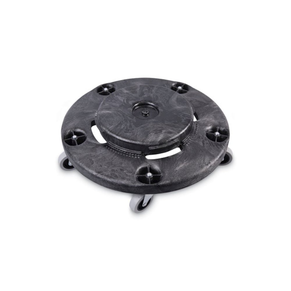 Refuse Container Utility Dolly, 300 lb Capacity, 18.25" Diameter, Gray. Picture 2