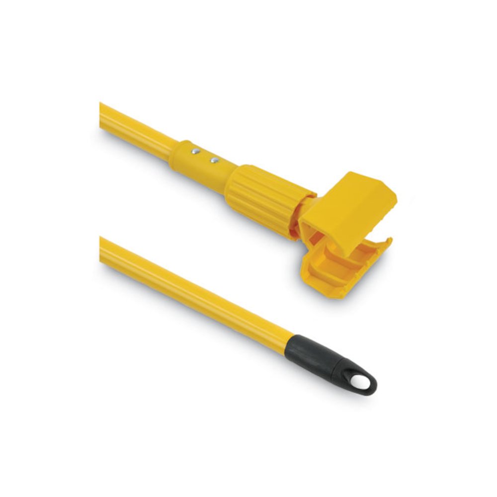 Plastic Jaws Mop Handle for 5" Wide Mop Heads, 1" dia x 60", Yellow. Picture 4