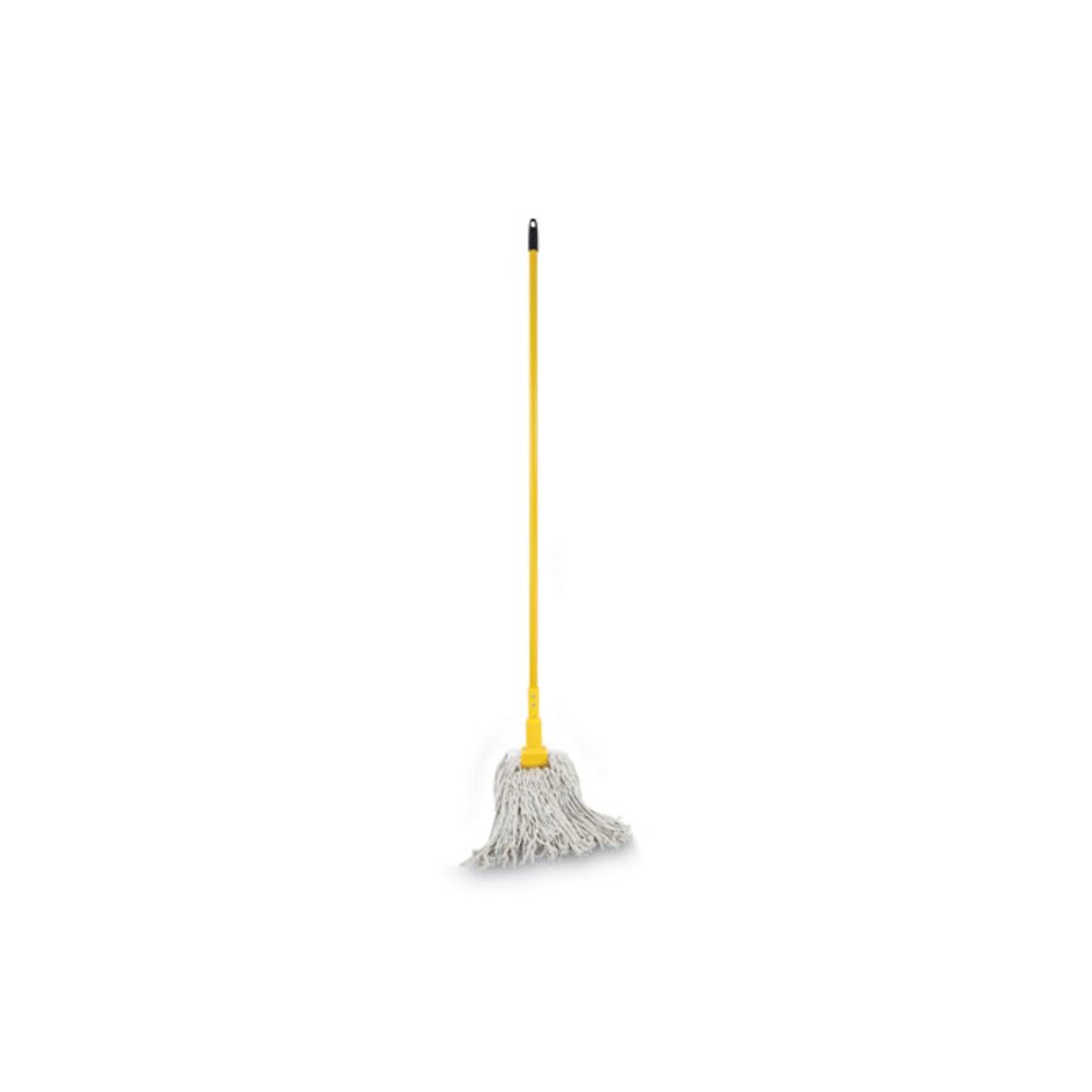 Plastic Jaws Mop Handle for 5" Wide Mop Heads, 1" dia x 60", Yellow. Picture 5
